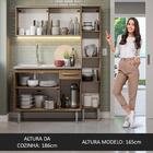 Armário De Cozinha Compacta 137cm Com Pia Rustic Emilly Mades