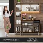 Armário De Cozinha Compacta 137cm Rustic/preto Emilly Madesa