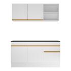 Armário De Cozinha Compacta 150cm Com Rodapé Veneza Multimóve