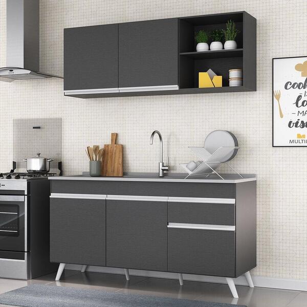 Armário De Cozinha Compacta 150cm Veneza Multimóveis V2079 | Leroy