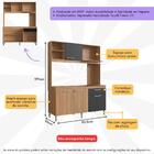 Armário De Cozinha Compacta 151,5cm 4 Portas 1 Gaveta Gabinet