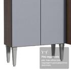 Armário De Cozinha Compacta 156 Cm Rustic/cinza Emilly Madesa