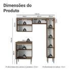 Armário De Cozinha Compacta 156 Cm Rustic/cinza Emilly Madesa