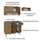 Armário De Cozinha Compacta 165cm Com Pia Rustic Emilly Mades
