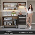 Armário De Cozinha Compacta 165cm Com Pia Rustic Emilly Mades
