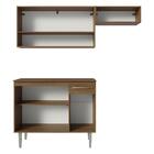 Armário De Cozinha Compacta 165cm Rustic/cinza Emilly Madesa