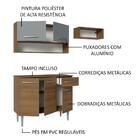 Armário De Cozinha Compacta 165cm Rustic/cinza Emilly Madesa
