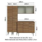 Armário De Cozinha Compacta 169cm Rustic Emilly Madesa 10