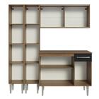 Armário De Cozinha Compacta 169cm Rustic/preto Emilly Madesa