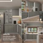 Armário De Cozinha Compacta 180 Cm Branco/cinza Vik Madesa 02
