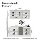 Armário De Cozinha Compacta 180 Cm Branco/cinza Vik Madesa 04