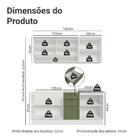 Armário De Cozinha Compacta 180 Cm Branco/verde Vik Madesa 04