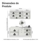 Armário De Cozinha Compacta 180 Cm Branco Vik Madesa 03