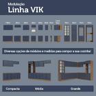 Armário De Cozinha Compacta 180 Cm Rustic/azul Vik Madesa 01