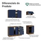 Armário De Cozinha Compacta 180 Cm Rustic/azul Vik Madesa 01