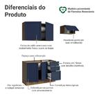 Armário De Cozinha Compacta 180 Cm Rustic/azul Vik Madesa 02