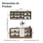 Armário De Cozinha Compacta 180 Cm Rustic/branco Vik Madesa 04