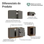 Armário De Cozinha Compacta 180 Cm Rustic/cinza Vik Madesa 01