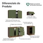 Armário De Cozinha Compacta 180 Cm Rustic/verde Vik Madesa 01