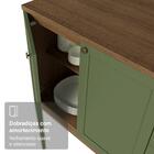 Armário De Cozinha Compacta 180 Cm Rustic/verde Vik Madesa 04
