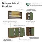Armário De Cozinha Compacta 180 Cm Rustic/verde Vik Madesa 04