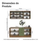 Armário De Cozinha Compacta 180 Cm Rustic/verde Vik Madesa 04