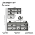 Armário De Cozinha Compacta 180 Cm Suspensa Cinza Nice Madesa