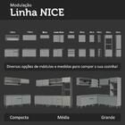 Armário De Cozinha Compacta 180 Cm Suspensa Cinza Nice Madesa