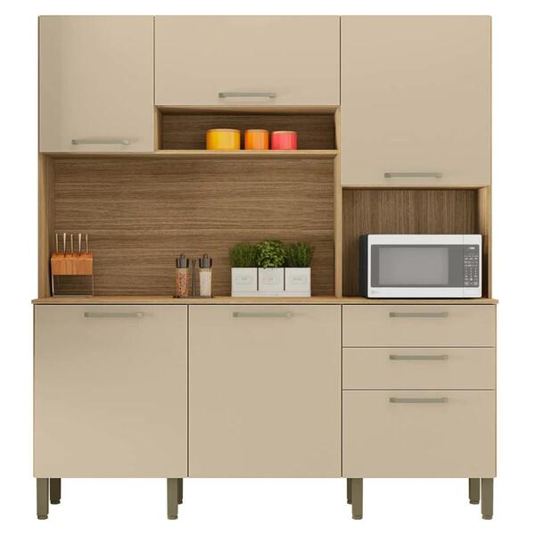 Armário De Cozinha Compacta 180cm Turim Z06 Freijó/vanilla -