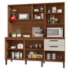 Armário De Cozinha Compacta 182cm Giga Balcão Com Tampo Z06 N