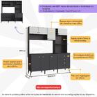 Armário De Cozinha Compacta 186,5cm Com Torre Quente E Gabine