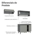Armário De Cozinha Compacta 200cm Cinza Nice Madesa 10