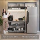 Armário De Cozinha Compacta 200cm Cinza Nice Madesa Xa09