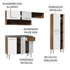 Armário De Cozinha Compacta 229cm Com Pia Rustic/branco Emill