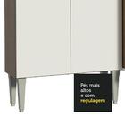 Armário De Cozinha Compacta 229cm Com Pia Rustic/branco Emill