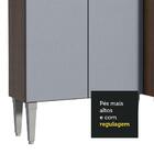 Armário De Cozinha Compacta 229cm Com Pia Rustic/cinza Emilly