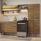 Armário De Cozinha Compacta 229cm Com Pia Rustic Emilly Mades