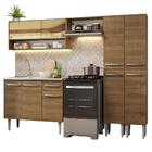 Armário De Cozinha Compacta 229cm Com Pia Rustic Emilly Mades
