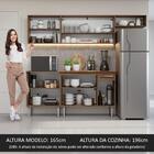 Armário De Cozinha Compacta 229cm Rustic/cinza Emilly Madesa