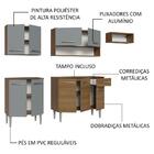 Armário De Cozinha Compacta 229cm Rustic/cinza Emilly Madesa