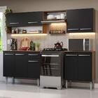 Armário De Cozinha Compacta 229cm Rustic/preto Emilly Madesa