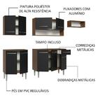 Armário De Cozinha Compacta 229cm Rustic/preto Emilly Madesa