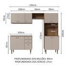 Armário De Cozinha Compacta 235cm Rustic/crema Gourmet Madesa