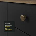 Armário De Cozinha Compacta 235cm Rustic/preto Gourmet Madesa