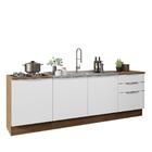 Armário De Cozinha Compacta 240cm Rustic/branco Stella Madesa