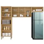 Armário De Cozinha Compacta 251cm Louis Z06 Freijó/gris - Mpo