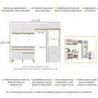 Armário De Cozinha Compacta 252cm Com Leds Veneza Up Multimóv