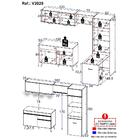 Armário De Cozinha Compacta 252cm Com Leds Veneza Up Multimóv