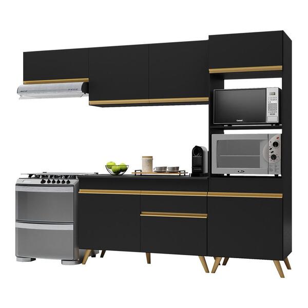 Armário De Cozinha Compacta 252cm Veneza Multimóveis V3690