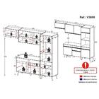 Armário De Cozinha Compacta 252cm Veneza Multimóveis V3690